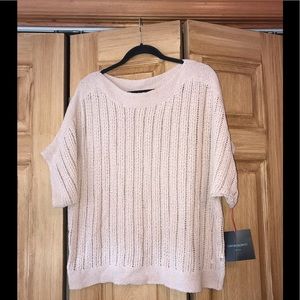 NWT Cynthia Rowley Crochet Short Sleeve Sweater